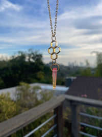 Honeycomb Sunset Crystal Pendant