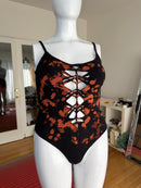 OOAK Ebony Fiery Bodysuit+ (XL, 1X, 2X, 3X only)