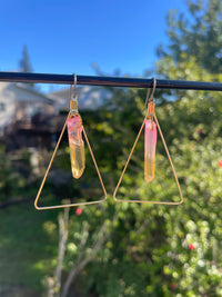 Sunset Crystal Triangles SALE (imperfect)