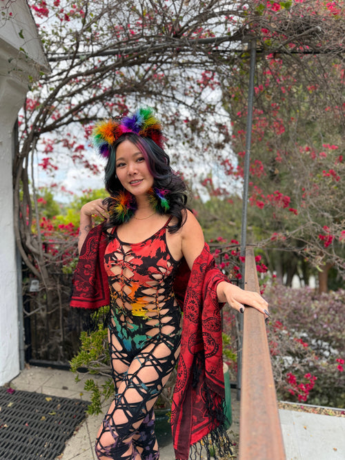 Ebony Rainbow Tiedye Catsuit