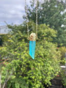 Aqua Electroplated Pendant