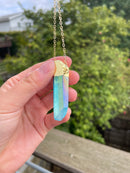 Aqua Electroplated Pendant