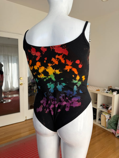 OOAK Ebony Rainbow Bodysuit+(XL, 1X, 2X, 3X only)
