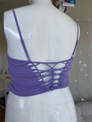 OOAK Periwinkle Purple Croptop Size L