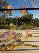 Single Sunset Crystal Hoops
