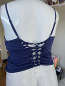 OOAK Navy Blue Croptop Size XL & 3XL