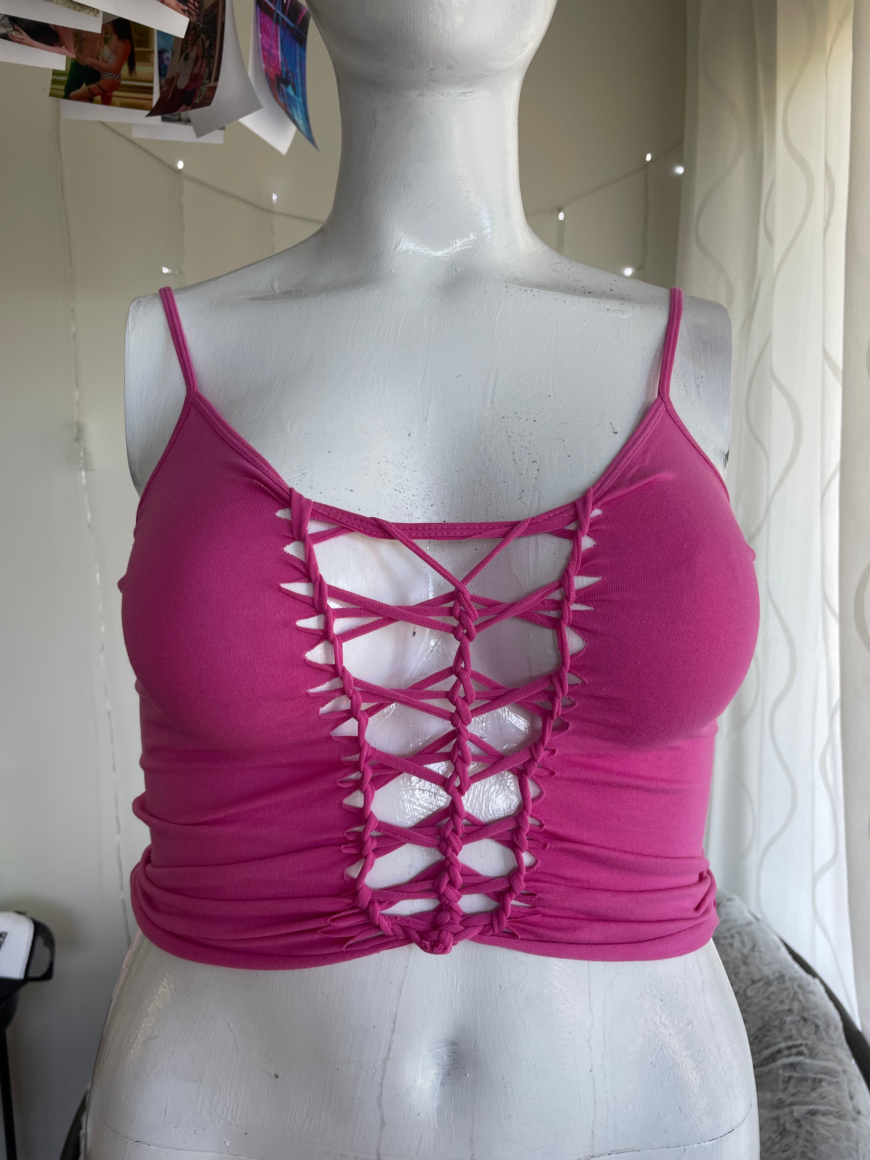 OOAK Pink Croptop XL