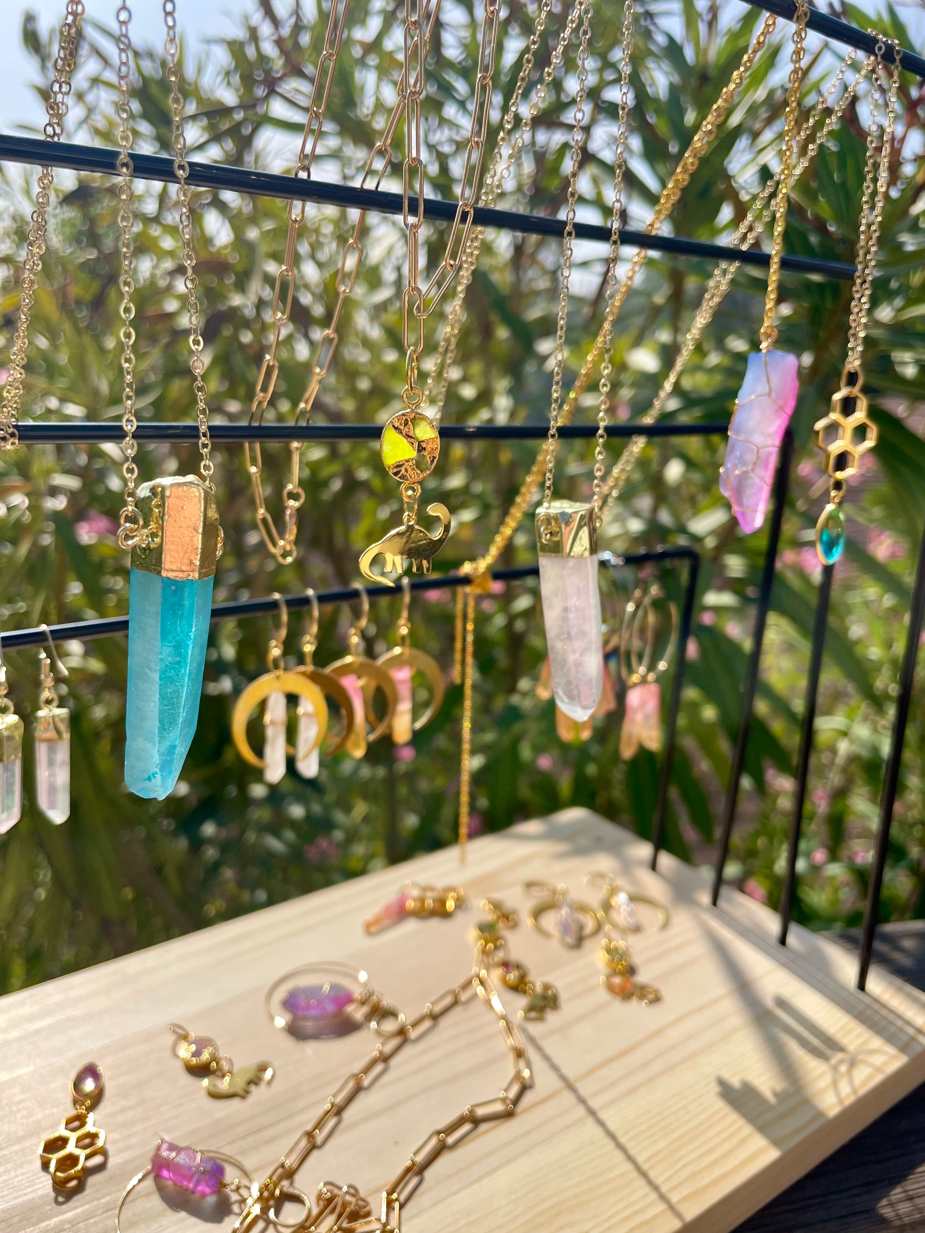 Aqua Electroplated Pendant
