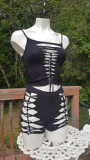 Black Overlay Croptop+